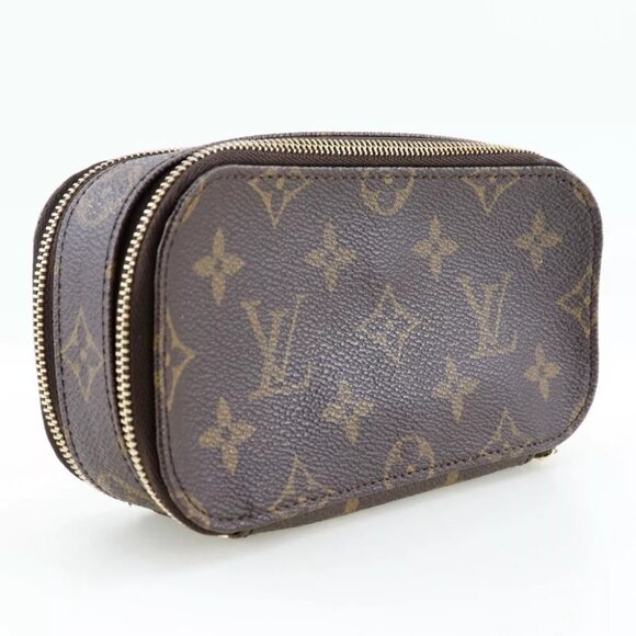 LOUIS VUITTON Truth Brush PM Pouch M47510 Cosmetics Pouch Brown Monogram c... - Picture 12 of 13